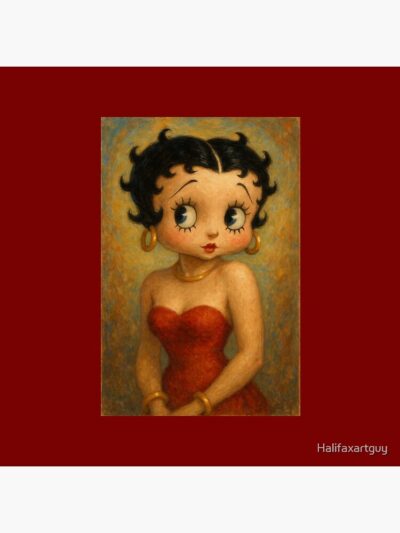 Alternative view of Betty Boop Portrait Painting Tapestry