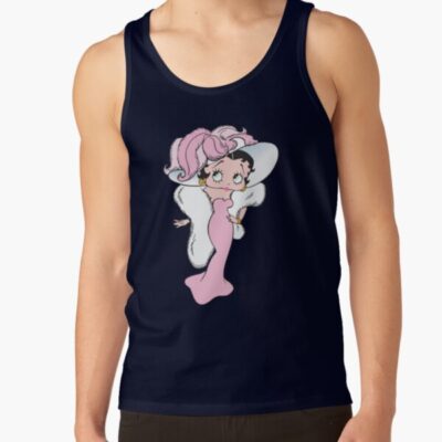 Betty Boop In A Pink Dress Tank Top