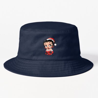 Merry Christmas Cute Betty Boop Design Bucket Hat