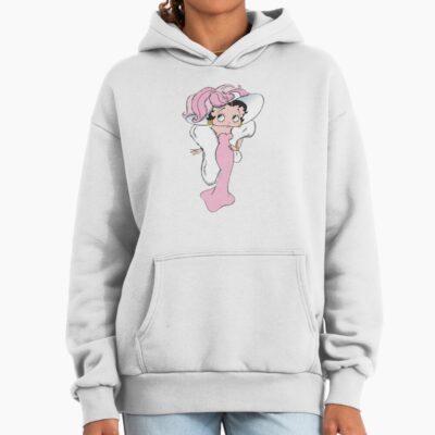 Betty Boop In A Pink Dress Hoodie