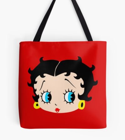 Blue Eyed Betty Boop With Red Lipstick Tote Bag