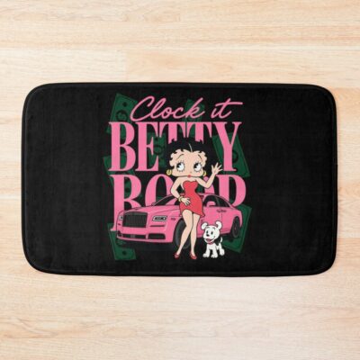 Betty Boop Clock It Bath Mat