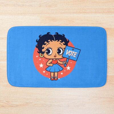 Adorable Little Betty Boop Inspired Vote Design Bath Mat