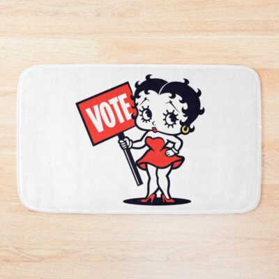 Classic Betty Boop Inspired Vote Design Bath Mat