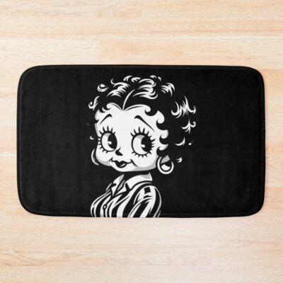 Black And White Betty Boop Inspired Design Bath Mat