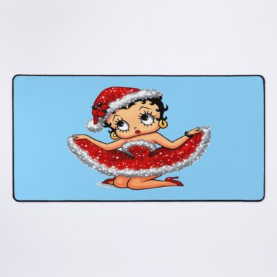Adorable Betty Boop Christmas Dress Mouse Pad