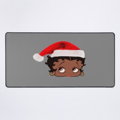 Christmas Black Betty Boop Mouse Pad