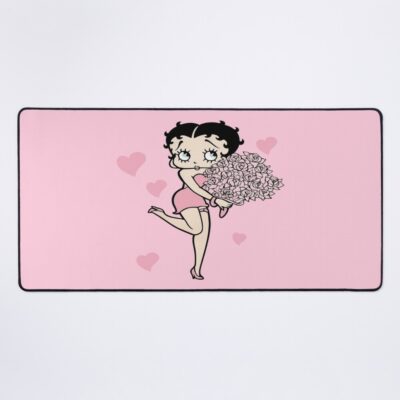 Betty Boop With A Bouquet Of Flowers Mouse Pad