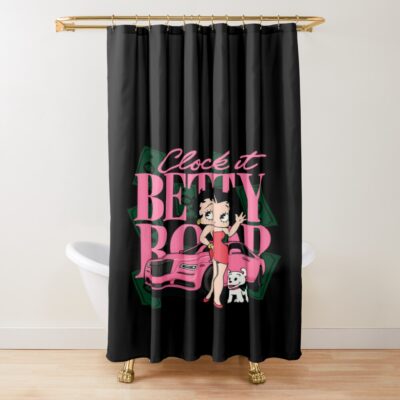 Betty Boop Clock It Shower Curtain