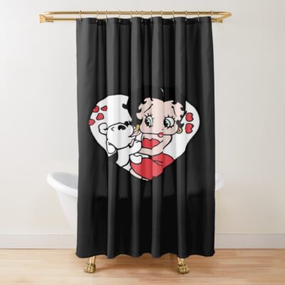 Love Boop Art Shower Curtain