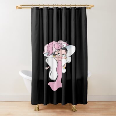 Betty Boop In A Pink Dress Shower Curtain