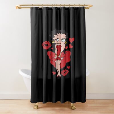 Betty Boop Red Shower Curtain