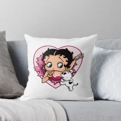 Betty Boop Peace My Dog Throw Pillow