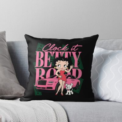 Betty Boop Clock It Throw Pillow
