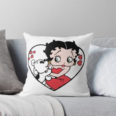 Cinta Anjing Throw Pillow