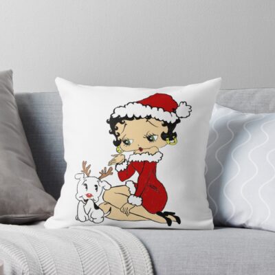 Betty Boop Christmas Throw Pillow